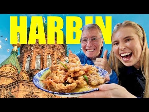 Dad tried his favourite Chinese dish... IN ITS HOME CITY! Harbin family vlog!