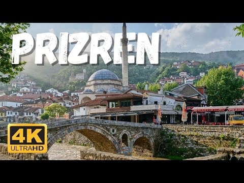 Beautiful City of Prizren 🇽🇰 Walking Tour from city to the castle: Breathtaking Scenic Views 🏰