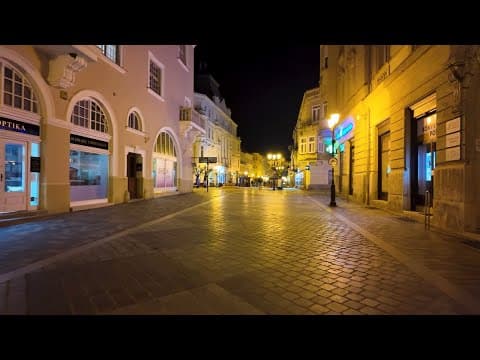 🌙 MOST Baroque city in Hungary | Night Walk in Győr Hungary 4K✨