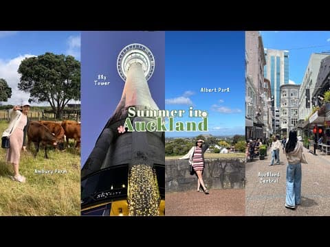 Summer Days in Auckland - VLOG ☀️ (Exploring the City, Sky Tower, Ambury Farm, Solo Date)