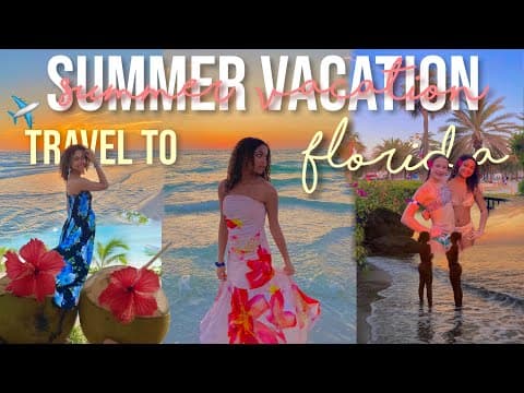 SUMMER VACAY IN FLORIDA Travel Vlog 🌴 | beach days, tanning, roller coasters!