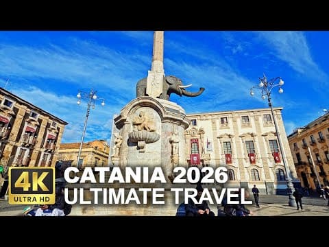 Catania Sicily 4K🌋🇮🇹 2026 Tour with Relaxing Music