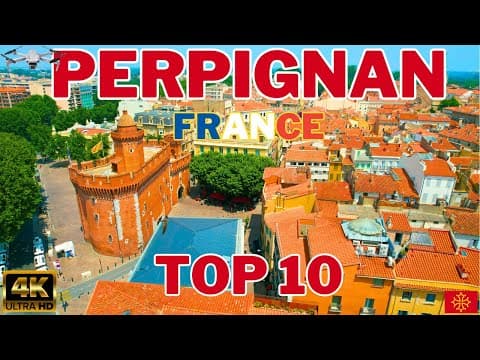 Perpignan France 🇫🇷 4K Drone Travel Vlog - TOP 10 Things to Do - Aerial Travel Guide