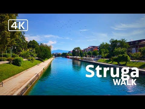 Struga Walking Tour 2025 | North Macedonia in 4K Ultra HD