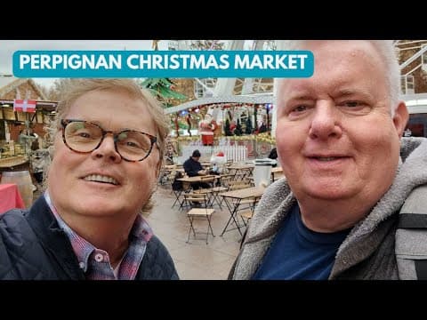Christmas Market in Perpignan, France. Festive atmosphere and holiday charm!