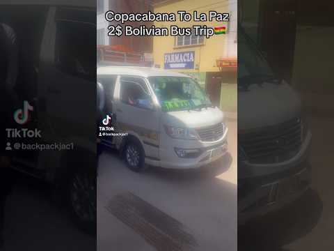 Copacabana To La Paz In 2$ Bolivan Minibus🇧🇴#travel #bolivia #travelguide #minivlog #budgettravel