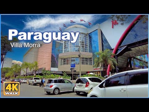 Walking Tour in Villa Morra | Asunción, Paraguay | 4K Urban Exploration