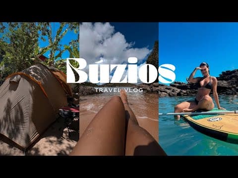 VLOG VIAGEM • BÚZIOS RJ  | camping, tour pela barraca, praias, pôr do sol 🏖️