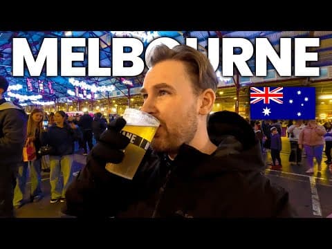 Melbourne at Night 🇦🇺 CRAZY Queen Victoria Market (Australia)