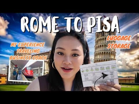 Rome to Pisa by High-Speed Train 🚄 | Day Trip to Leaning Tower, Travel Tips & Luggage Storage!