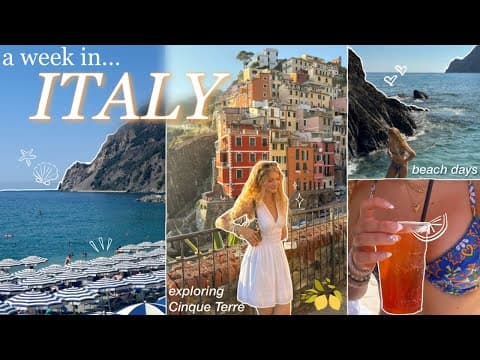 a summer week in ITALY 🇮🇹 exploring cinque terre & monterosso!! beach days, food, & shopping