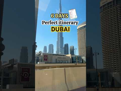 6 Days Dubai Itinerary #burjkhalifa #dubaimall #dubaitrip #globalvillagedubai #miraclegardendubai