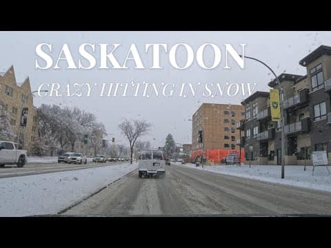 INCREDIBLE FIRST SNOW IN SASKATOON CANADA