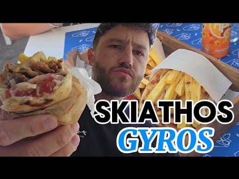 FINDING THE BEST CHICKEN GYROS IN SKIATHOS 🌯🇬🇷 GREECE