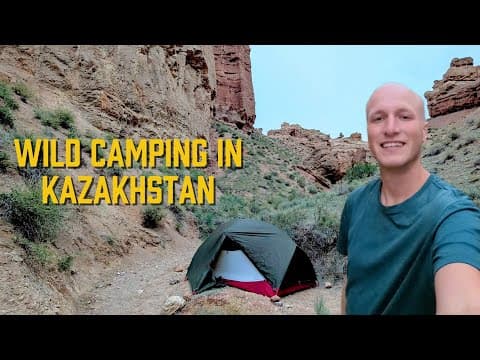 Camping in a Canyon in Kazakhstan - Exploring the Charyn Canyon