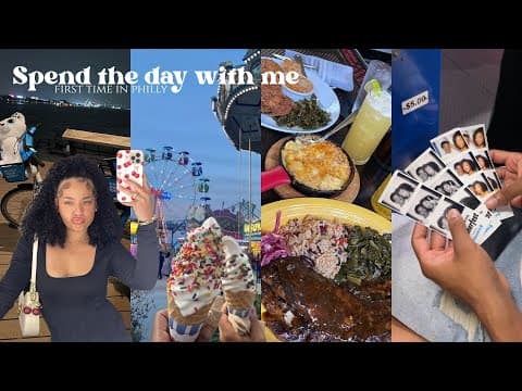 VLOG˚✧Spend The Day With Me In Philly | Soul food, City bikes, Ferris wheel, etc + Exciting News !?!