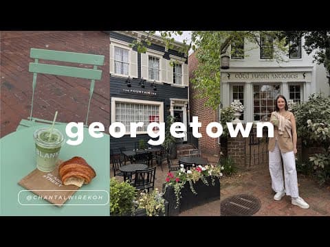 dc vlog | aesthetic cafes, food, spring flowers & shopping in georgetown