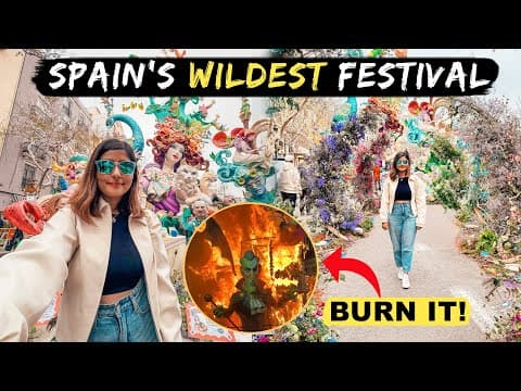 SPAIN TRAVEL VLOG 🇪🇸 Inside Spain’s Wildest Festival: FALLAS in Valencia! 🔥