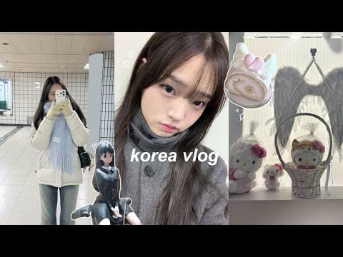 KOREA VLOG🪽: winter in seoul, eating too much, cute popups, spending family time