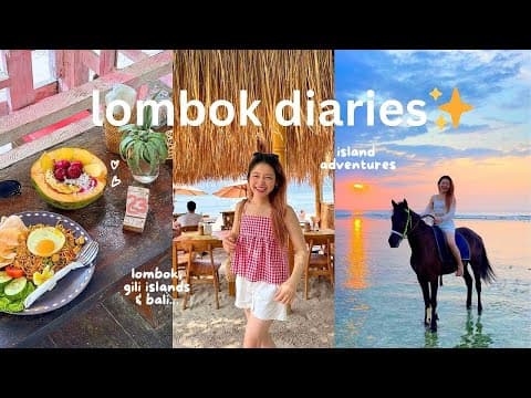 lombok diaries 🌊 island hopping, sunset horse ride 🌅 snorkelling, waterfalls, morning yoga 🧘🏻♀️