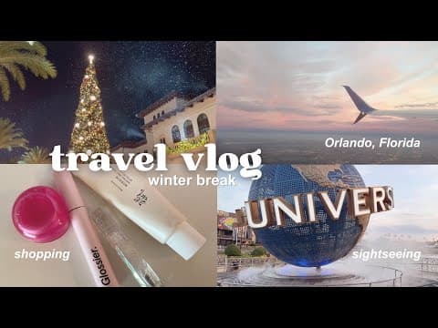 TRAVEL VLOG: Orlando, Florida ੈ✩‧| plane rides, shop w/me, aesthetic cafes, disney + universal