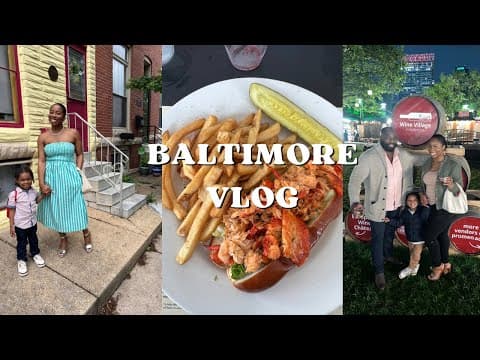 TRAVEL VLOG | Baltimore Maryland weekend trip, Best restaurants in Baltimore, Wine village