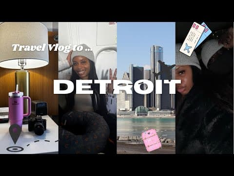 Travel Vlog | Travel With Me to Detroit For The 1st Time ✈️🧳❄️