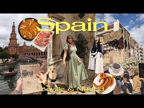 SPAIN VLOG 🇪🇸 Seville Bachelorette Trip, experiencing Holy Week, cafe hopping in Madrid