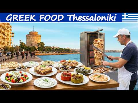 GREEK FOOD in Thessaloniki | Grilled Chicken, Gyros & Local Market