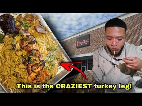 Trying the VIRAL stuffed turkey leg in HOUSTON TEXAS